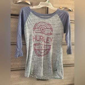 Hurley Heathered Gray and Purple Tee